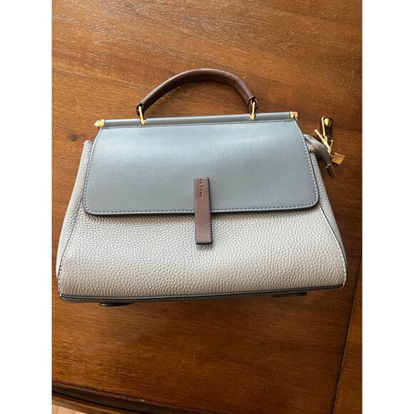 Genuine Leather Blue Purse Envelope Clutch Adjustable Straps - Picture 9 of 10